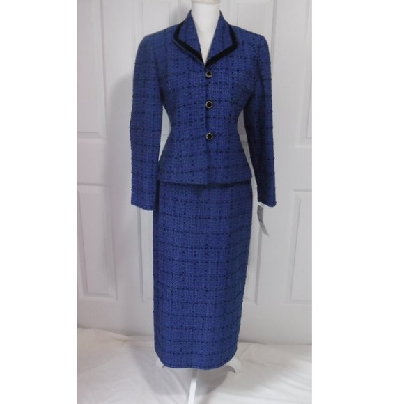 Jessica Howard Blue Skirt Set - Picture 2 of 14